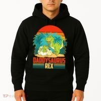 Funny Cute Daddysaurus Rex Hoodie thumb 2