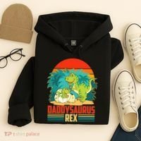 Funny Cute Daddysaurus Rex Hoodie thumb 4