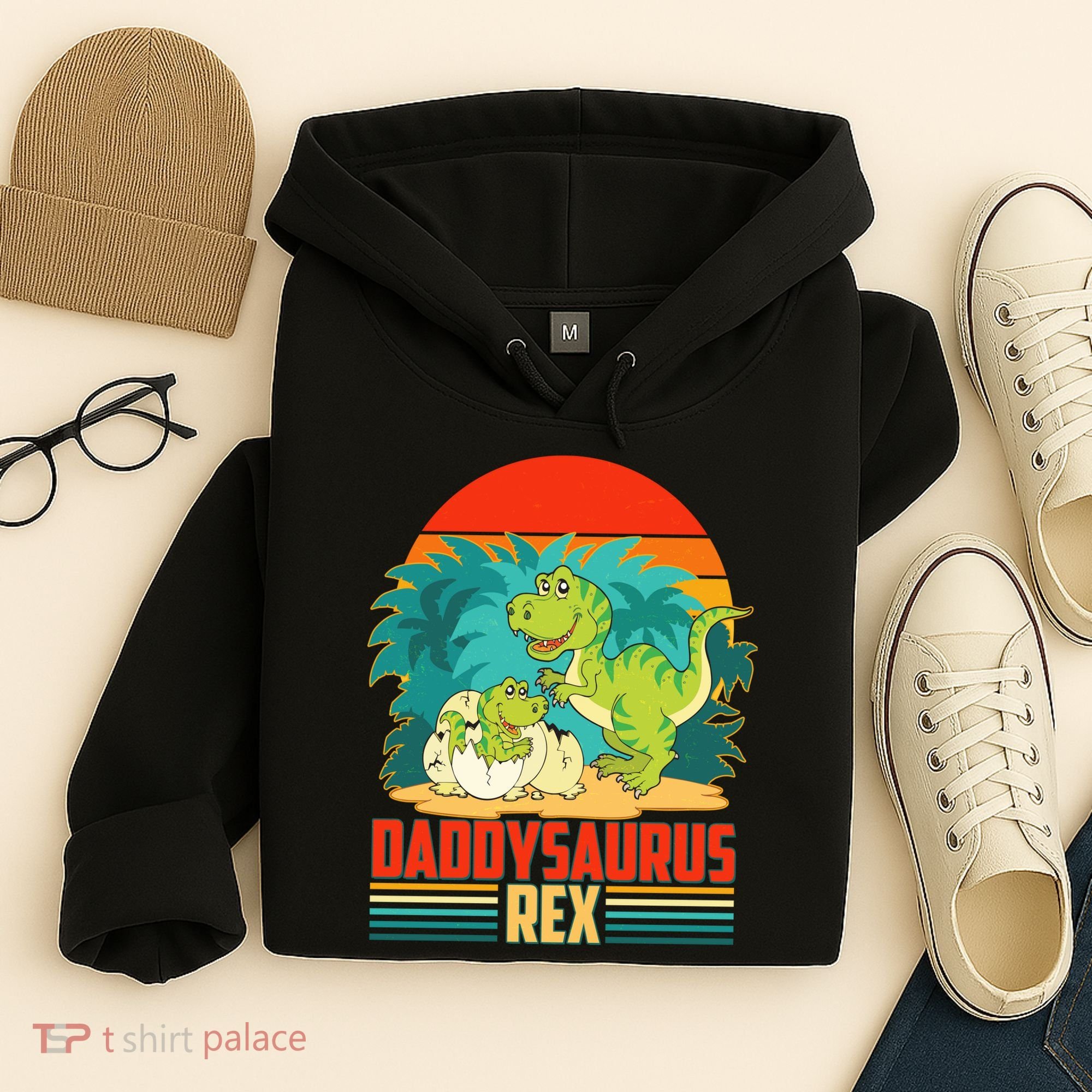 Funny Cute Daddysaurus Rex Hoodie