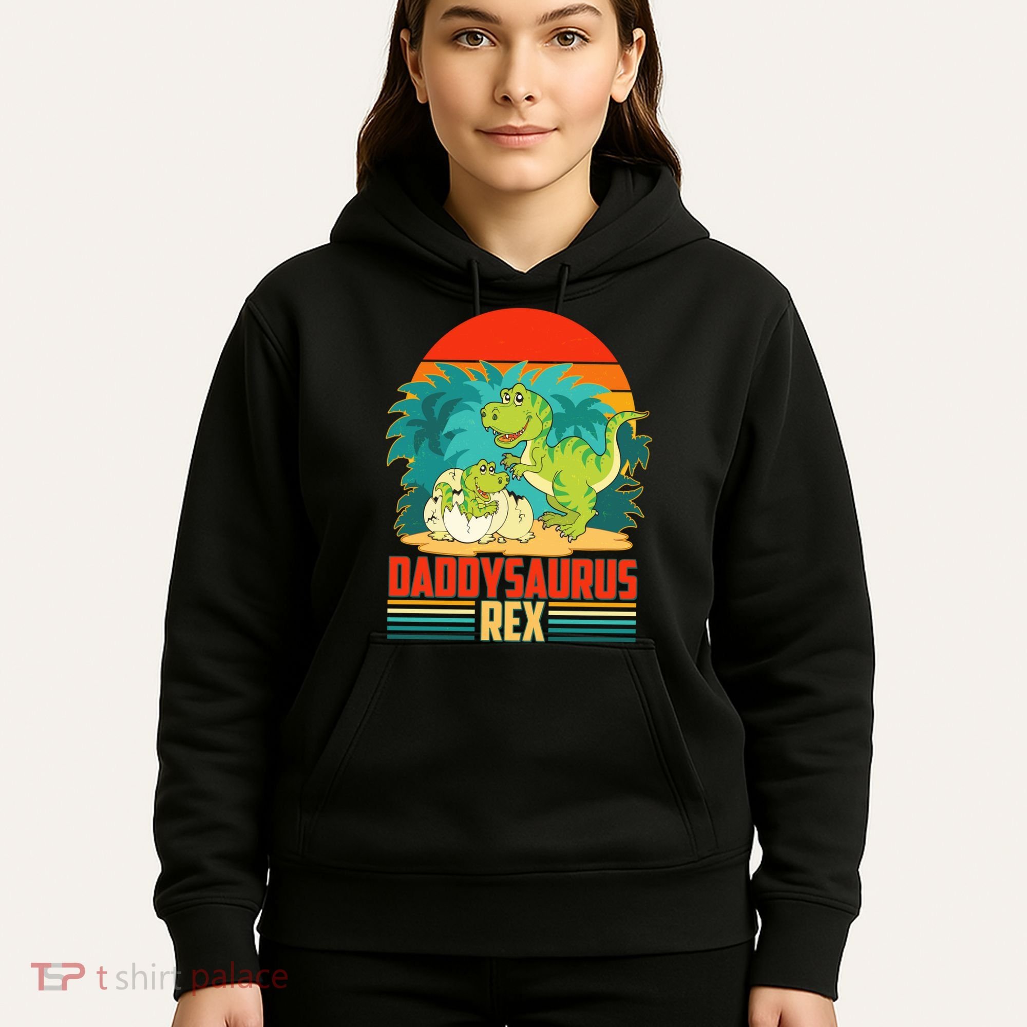 Funny Cute Daddysaurus Rex Hoodie