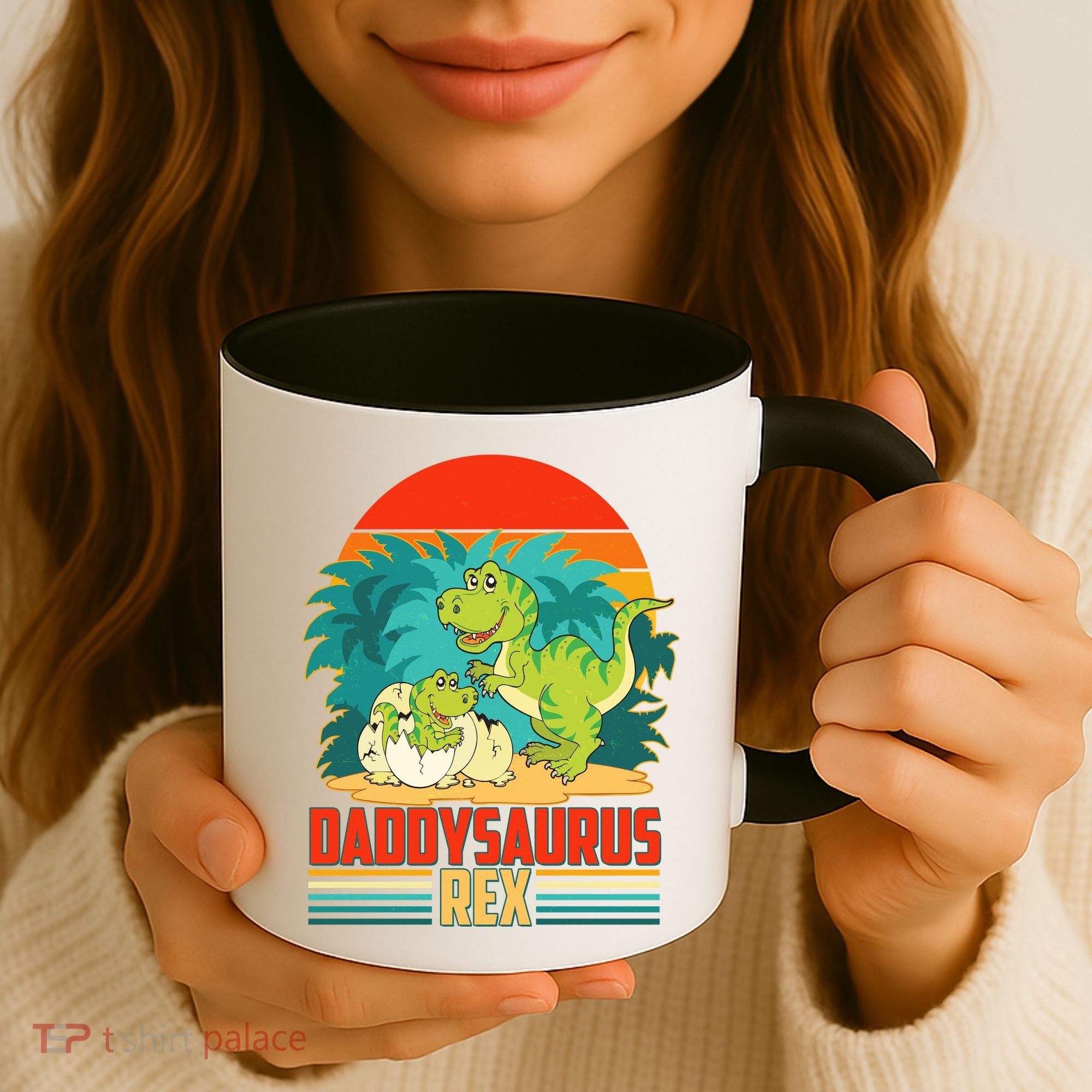 Funny Cute Daddysaurus Rex Coffee Mug