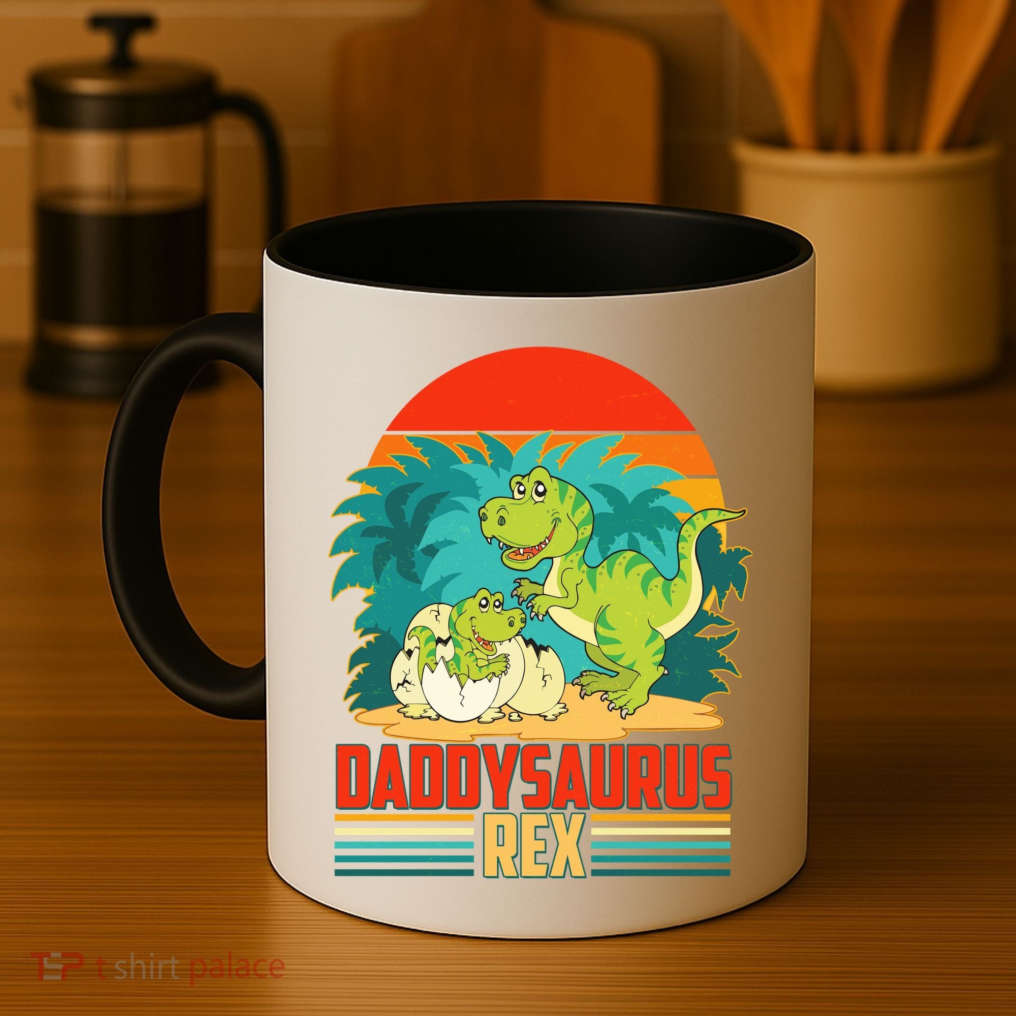 Funny Cute Daddysaurus Rex Coffee Mug