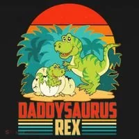 Funny Cute Daddysaurus Rex Polo thumb 3