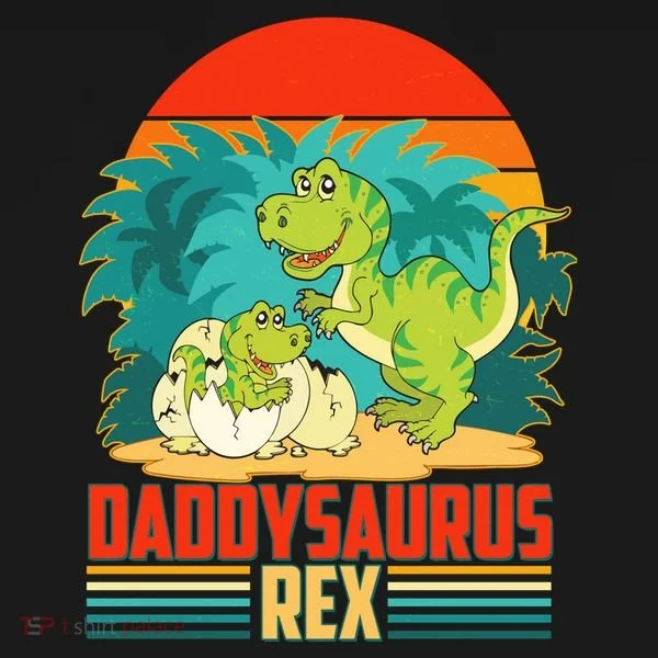 Funny Cute Daddysaurus Rex Polo