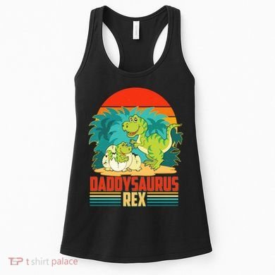 Funny Cute Daddysaurus Rex Women's Tank Top