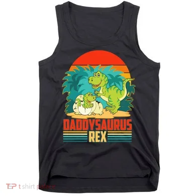 Funny Cute Daddysaurus Rex Tank Top