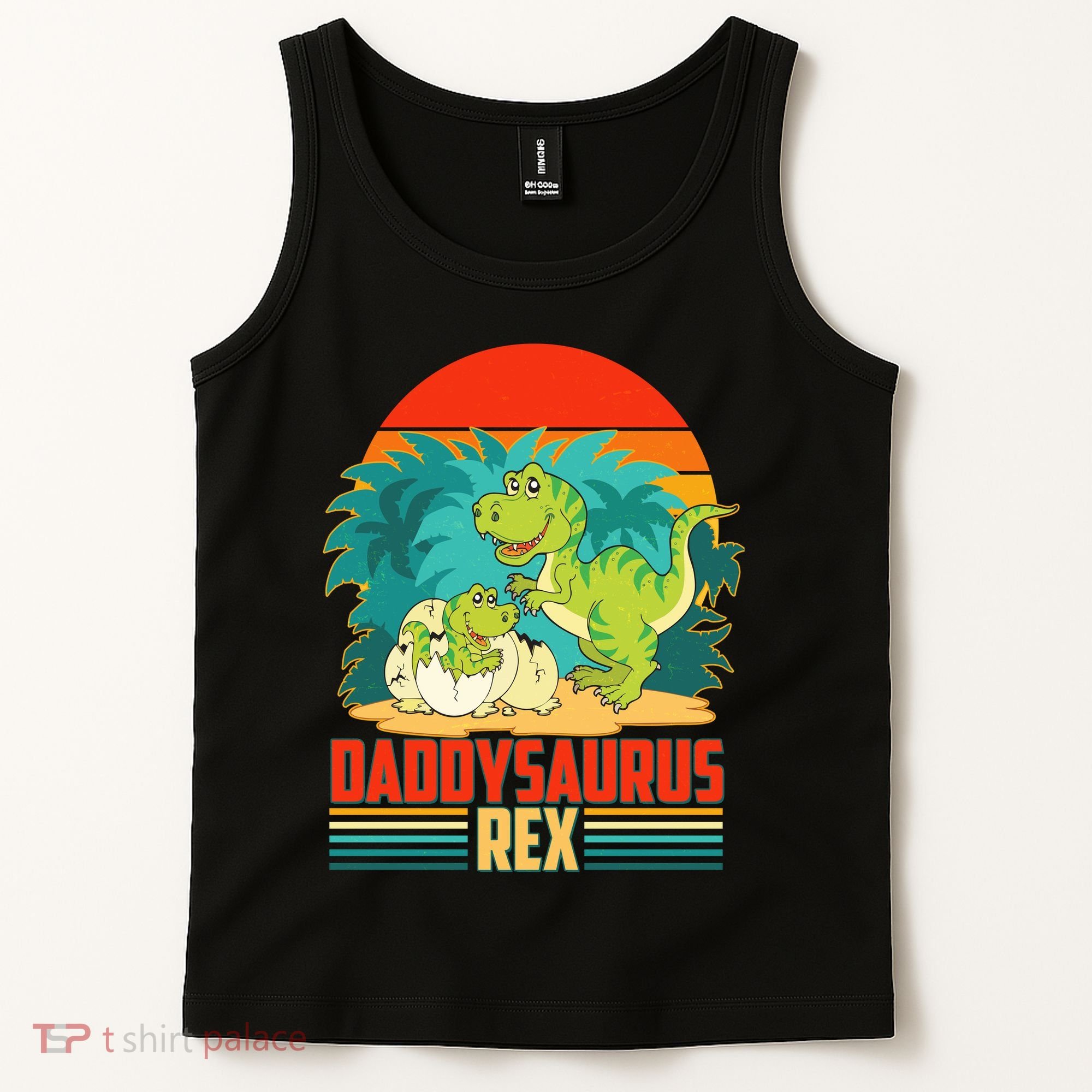Funny Cute Daddysaurus Rex Tank Top
