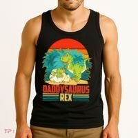Funny Cute Daddysaurus Rex Tank Top thumb 3