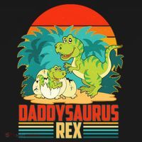 Funny Cute Daddysaurus Rex Tank Top thumb 6