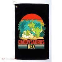 Funny Cute Daddysaurus Rex Golf Towel thumb 0