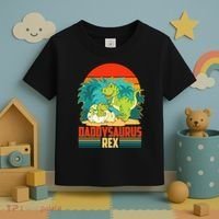 Funny Cute Daddysaurus Rex Toddler T-Shirt thumb 3