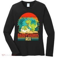 Funny Cute Daddysaurus Rex Women's Long Sleeve Shirt thumb 0