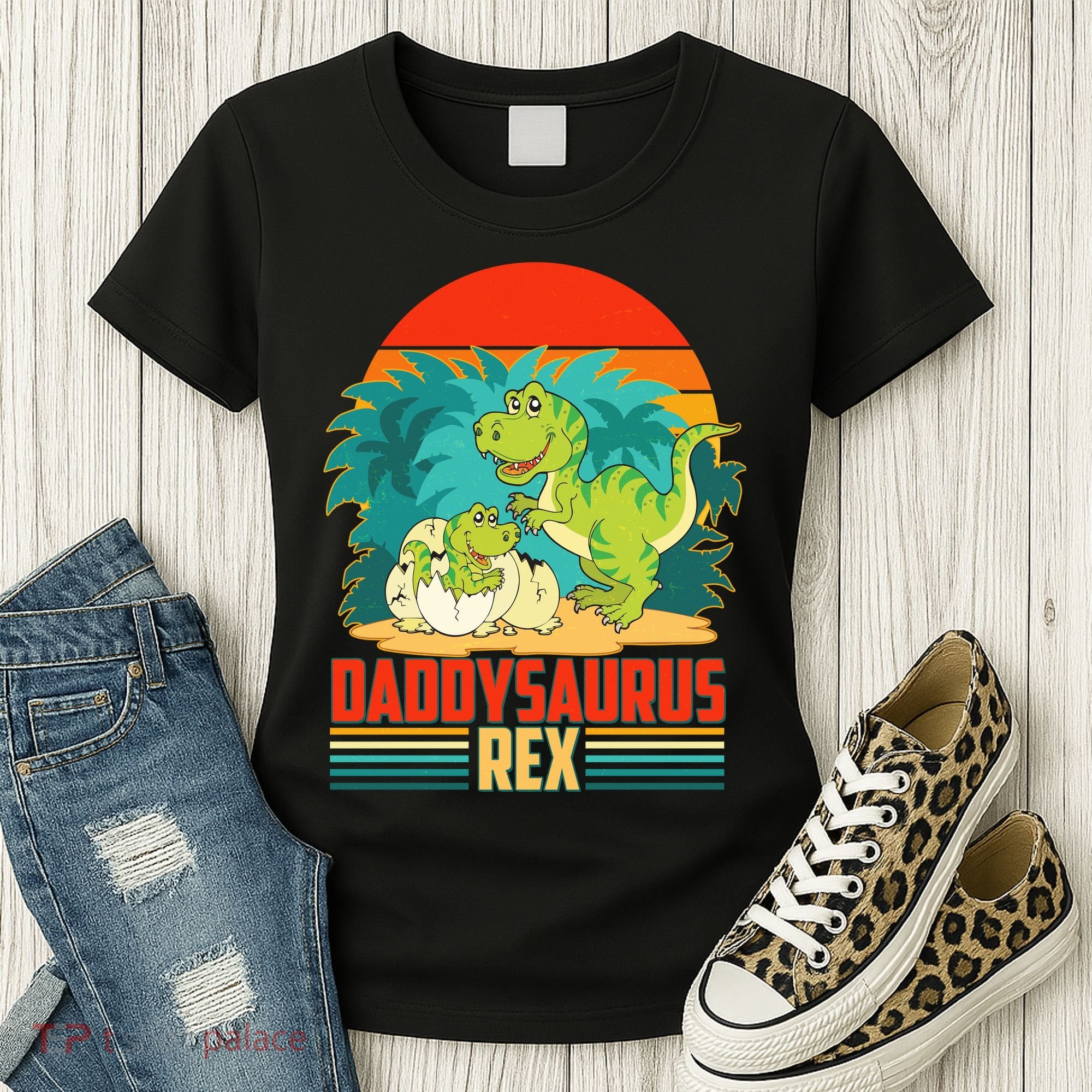 Funny Cute Daddysaurus Rex Women's T-Shirt