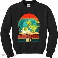 Funny Cute Daddysaurus Rex Kids Sweatshirt thumb 0