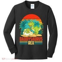 Funny Cute Daddysaurus Rex Kids Long Sleeve Shirt thumb 0