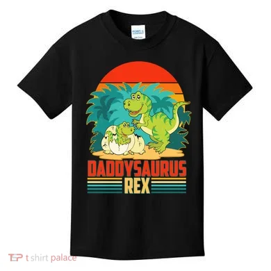 Funny Cute Daddysaurus Rex Kids T-Shirt