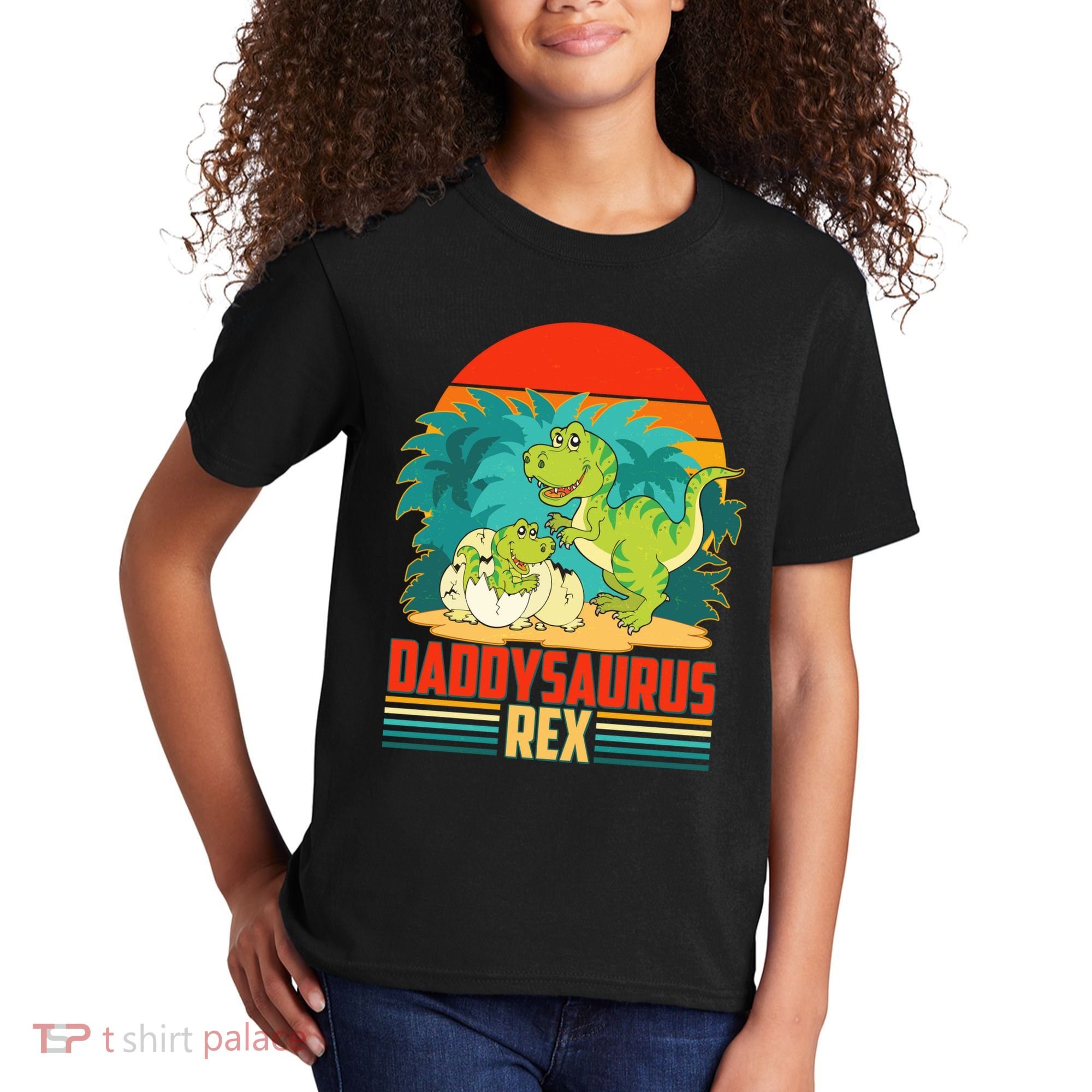 Funny Cute Daddysaurus Rex Kids T-Shirt