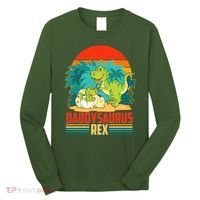 Funny Cute Daddysaurus Rex Long Sleeve Shirt thumb 0