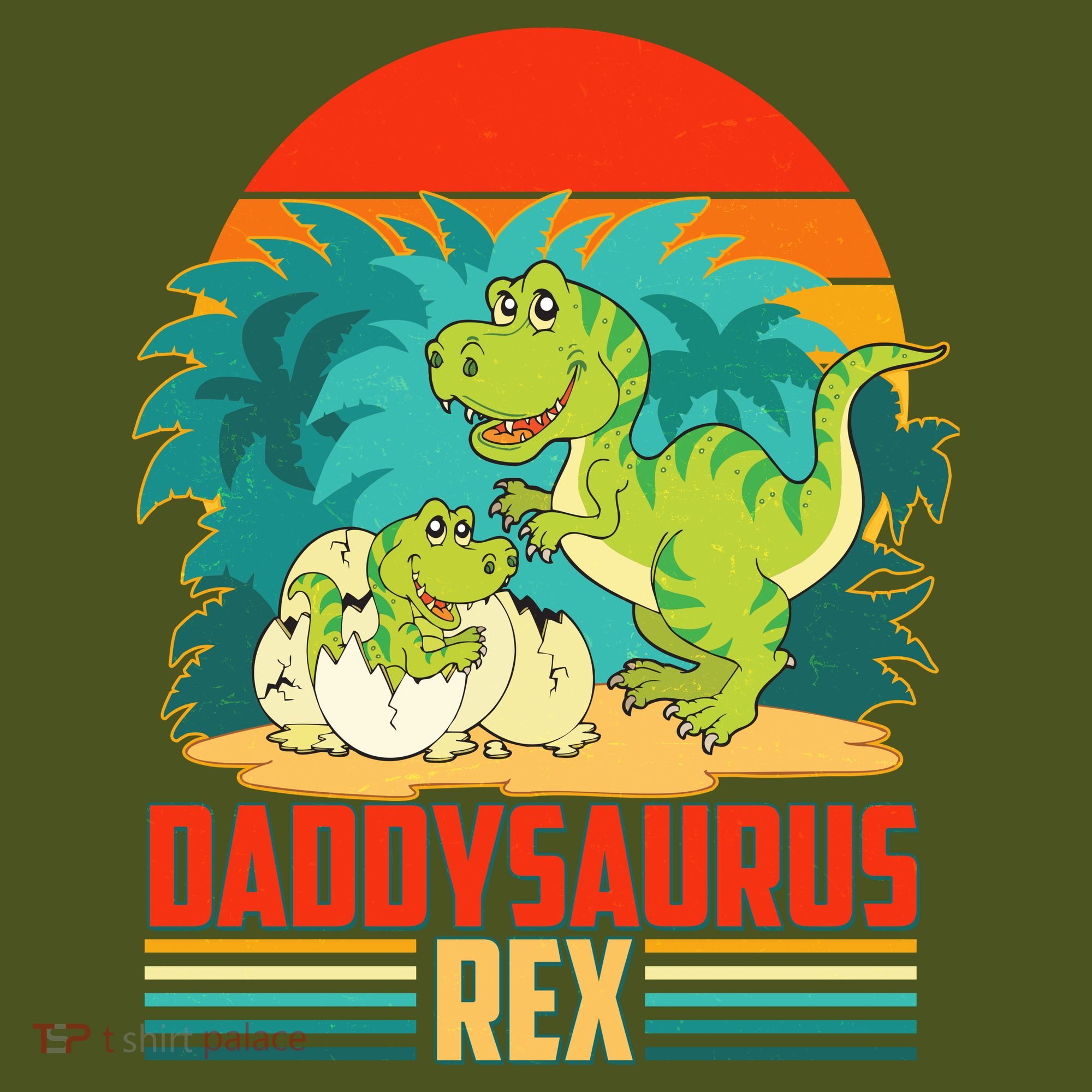 Funny Cute Daddysaurus Rex Long Sleeve Shirt