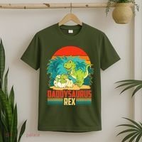 Funny Cute Daddysaurus Rex T-Shirt thumb 2