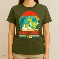 Funny Cute Daddysaurus Rex T-Shirt thumb 4