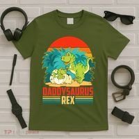 Funny Cute Daddysaurus Rex T-Shirt thumb 5