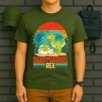 Funny Cute Daddysaurus Rex T-Shirt thumb 6