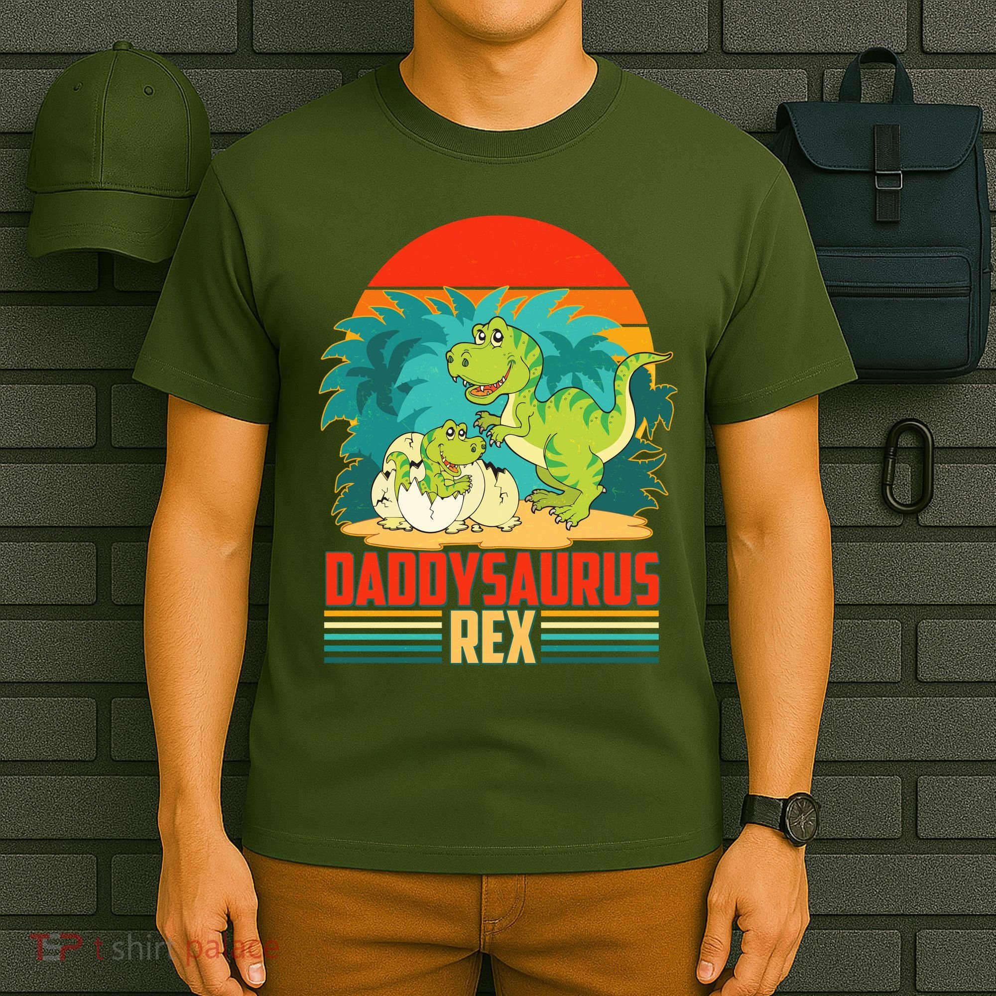 Funny Cute Daddysaurus Rex T-Shirt