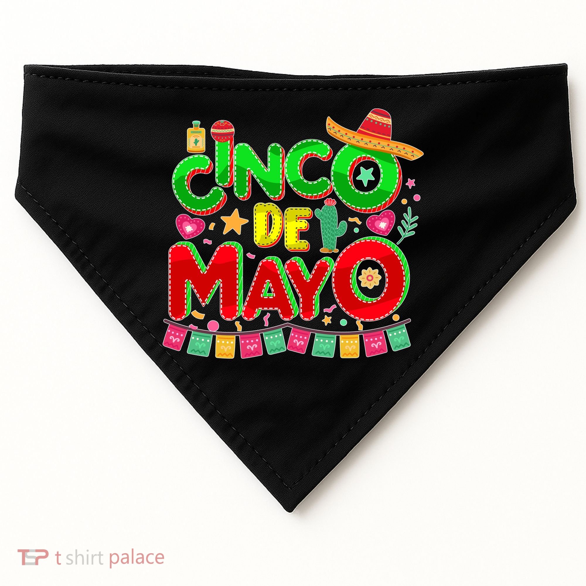 Festive Cinco De Mayo USA-Made Doggie Bandana