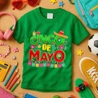 Festive Cinco De Mayo Kids T-Shirt thumb 3