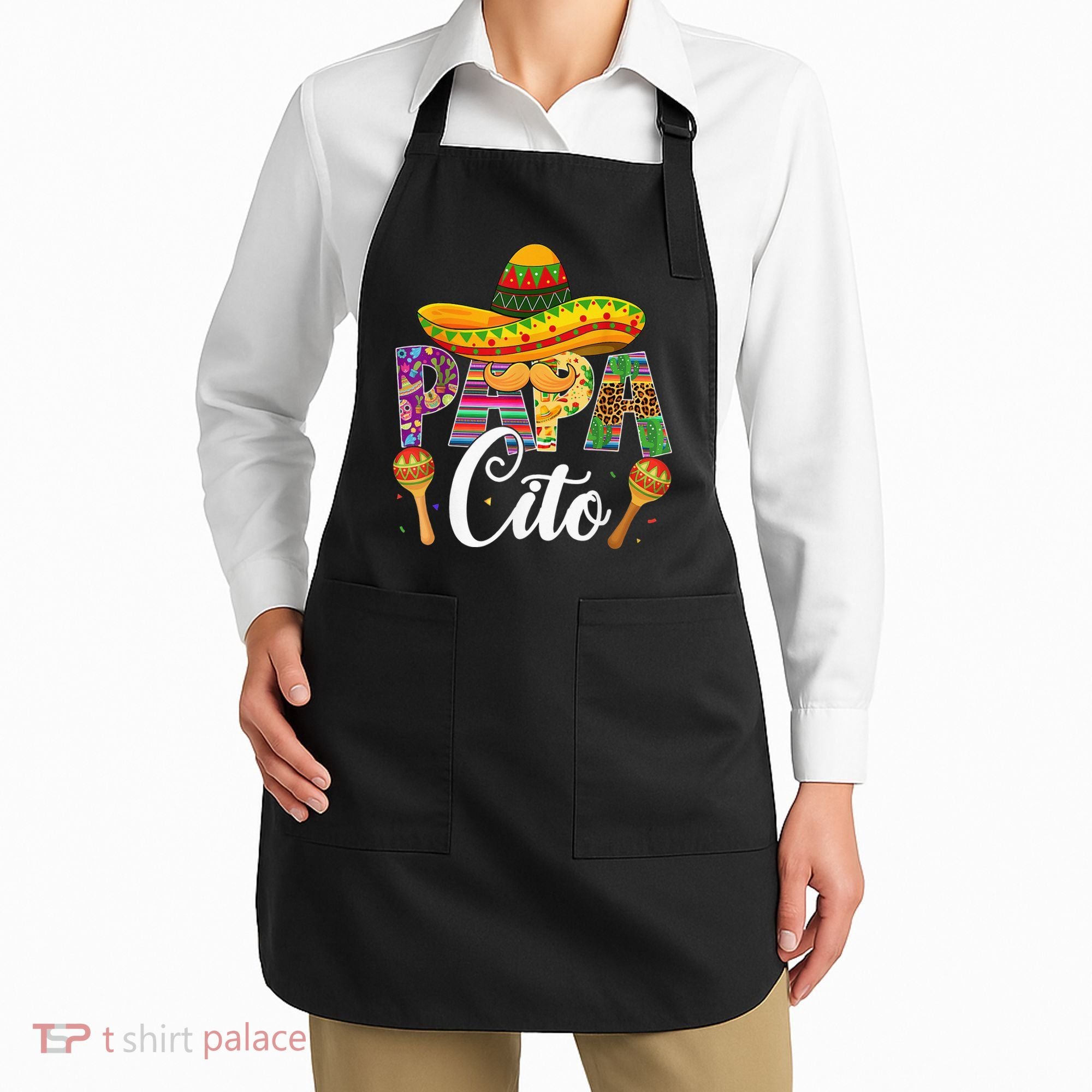 Funny Cinco De Mayo Papacito Festival Leopard Lover Classic Apron