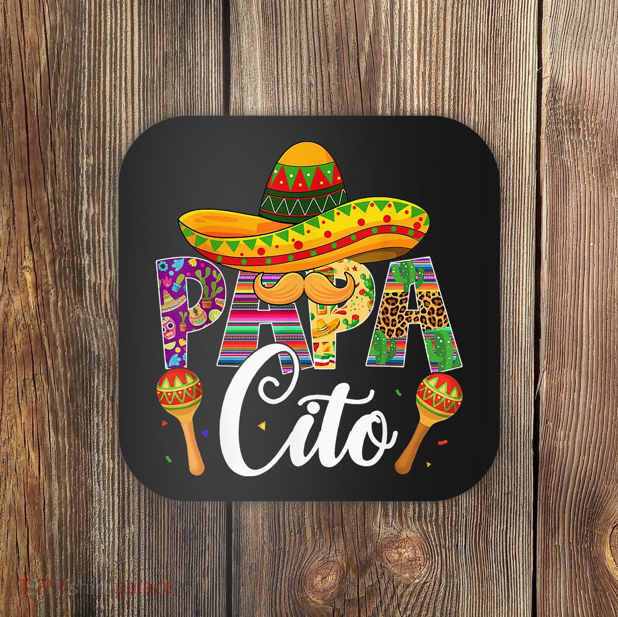 Funny Cinco De Mayo Papacito Festival Leopard Lover Classic Coaster