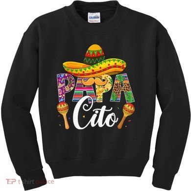 Funny Cinco De Mayo Papacito Festival Leopard Lover Classic Kids Sweatshirt