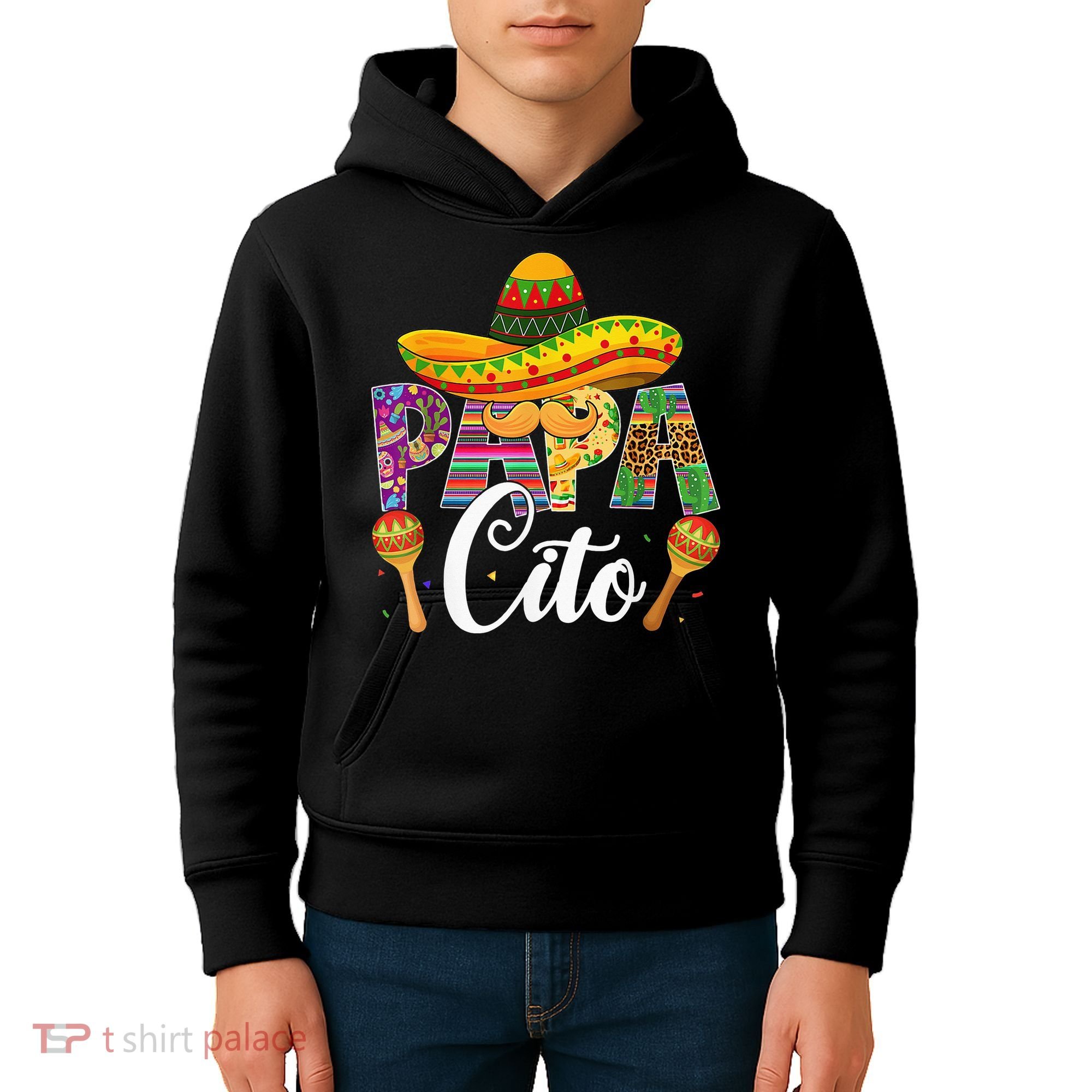 Funny Cinco De Mayo Papacito Festival Leopard Lover Classic Kids Hoodie