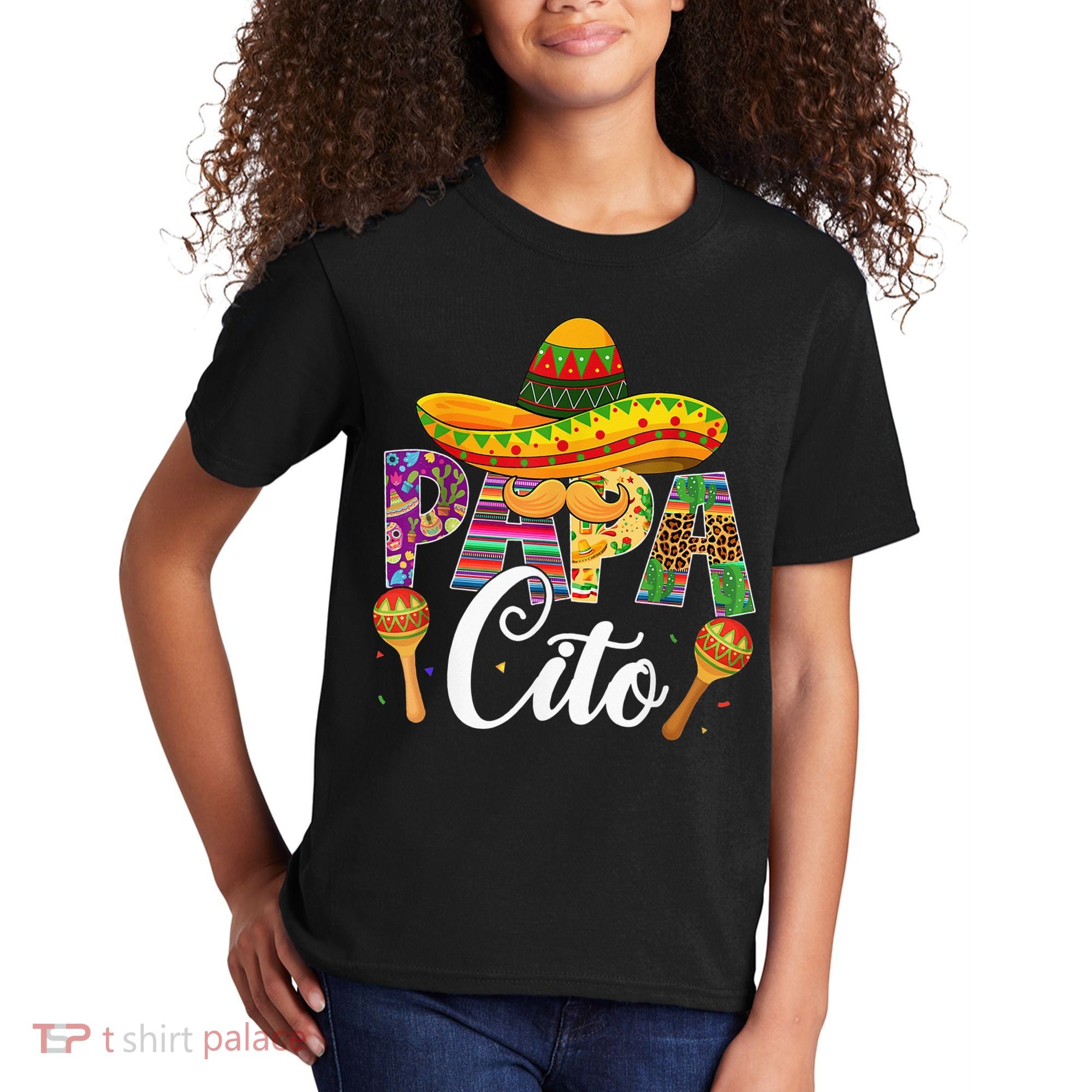 Funny Cinco De Mayo Papacito Festival Leopard Lover Classic Kids T-Shirt