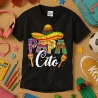 Funny Cinco De Mayo Papacito Festival Leopard Lover Classic Kids T-Shirt thumb 3