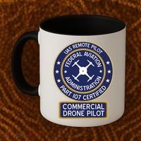 Faa Commercial Drone Pilot Gift Coffee Mug thumb 2