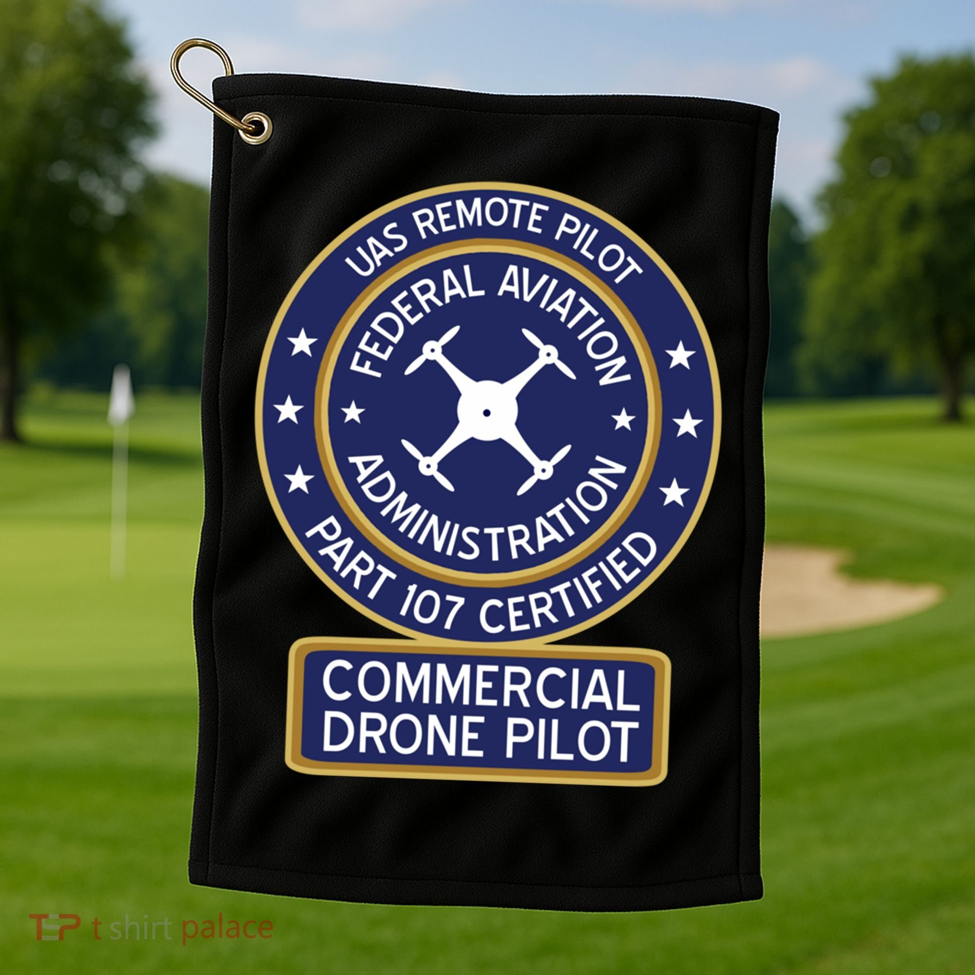 Faa Commercial Drone Pilot Gift Golf Towel