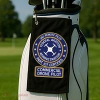 Faa Commercial Drone Pilot Gift Golf Towel thumb 2