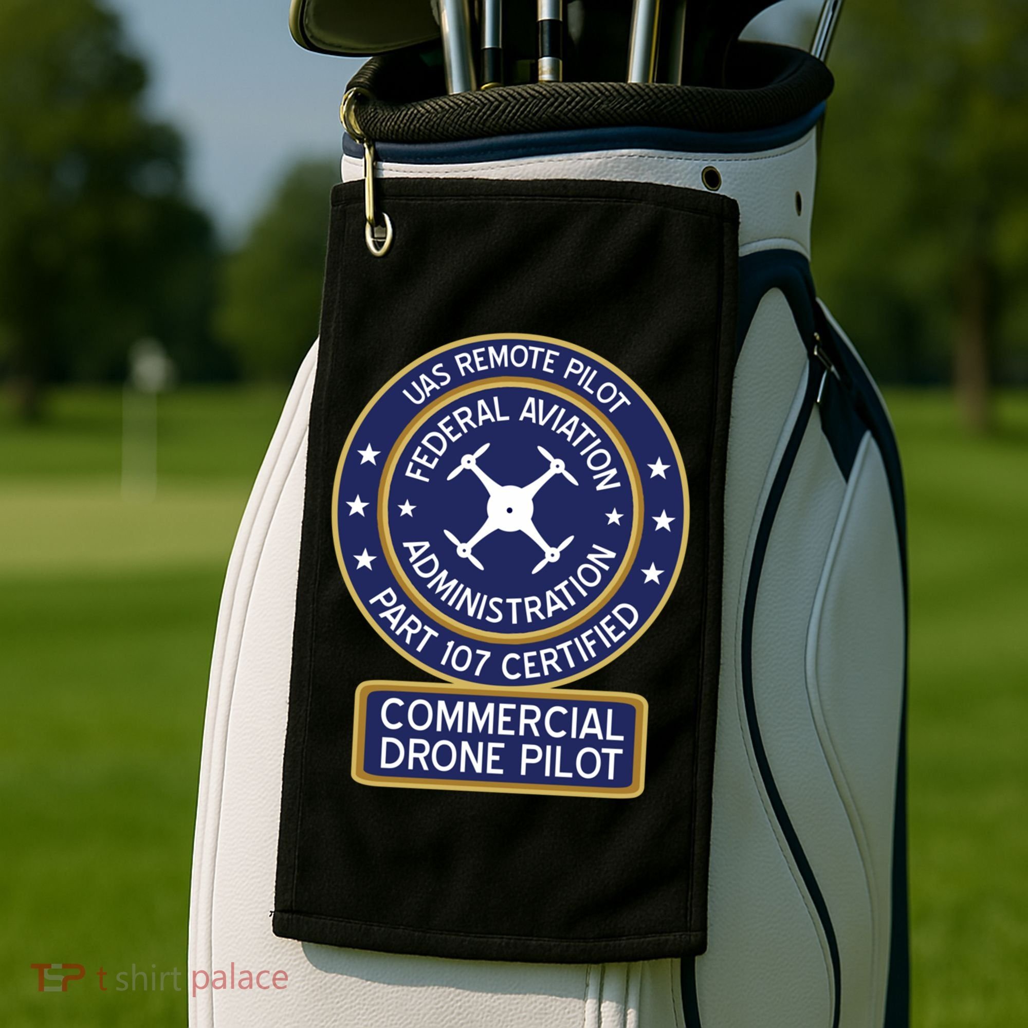 Faa Commercial Drone Pilot Gift Golf Towel