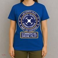 Faa Commercial Drone Pilot Gift T-Shirt thumb 4