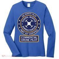 Faa Commercial Drone Pilot Gift Women's Long Sleeve Shirt thumb 0