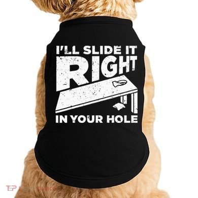 Funny Cornhole Design For Men Women Sack Toss Game Lovers Doggie Tank