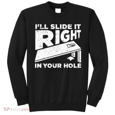Funny Cornhole Design For Men Women Sack Toss Game Lovers Sweatshirt