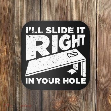 Funny Cornhole Design For Men Women Sack Toss Game Lovers Coaster