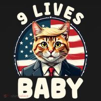 Funny Cat Donald Trump 9 Lives Baby Ornament thumb 1