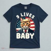 Funny Cat Donald Trump 9 Lives Baby T-Shirt thumb 5