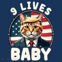 Funny Cat Donald Trump 9 Lives Baby Women's Hoodie thumb 2