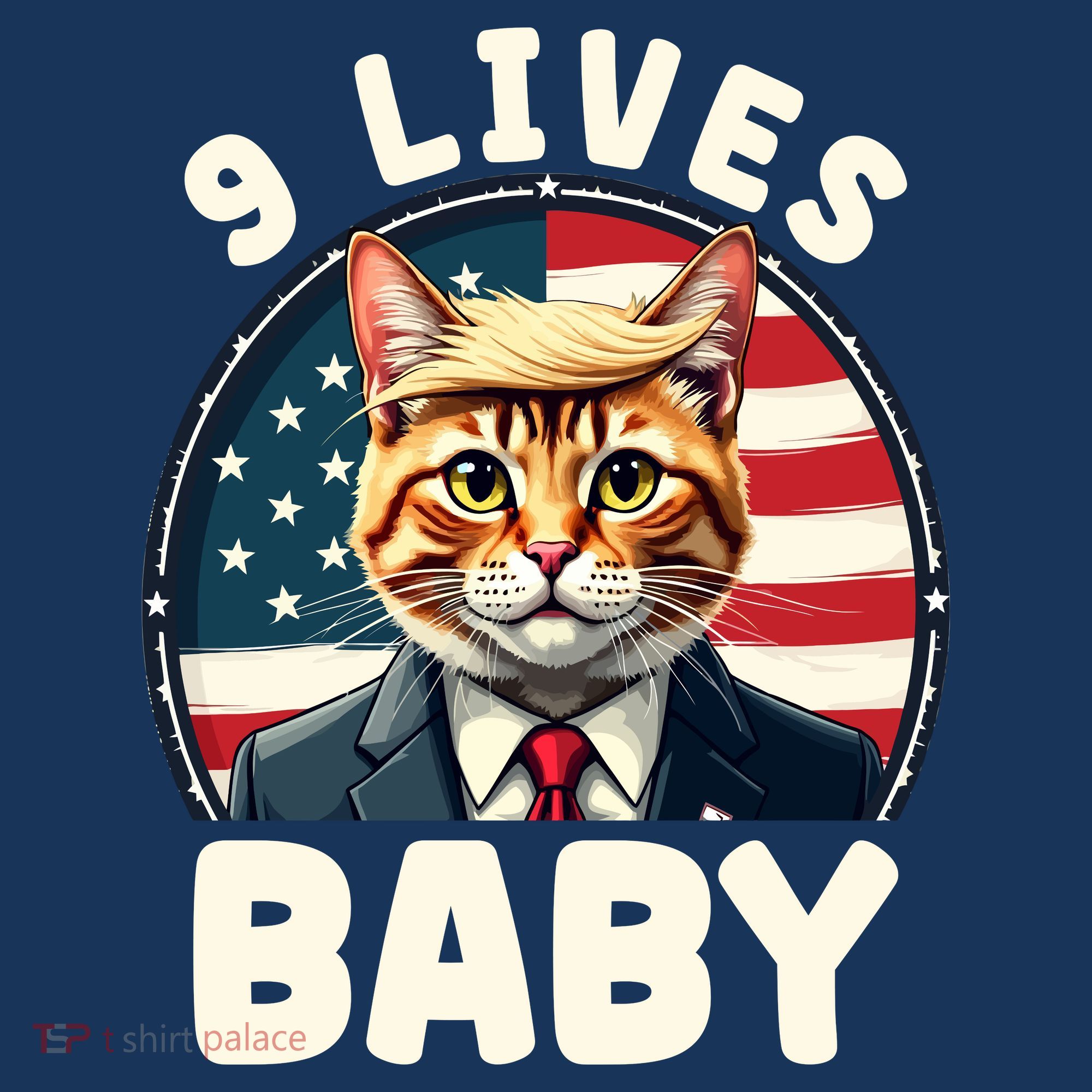 Funny Cat Donald Trump 9 Lives Baby Women's Hoodie