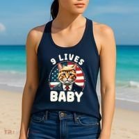 Funny Cat Donald Trump 9 Lives Baby Women's Tank Top thumb 2